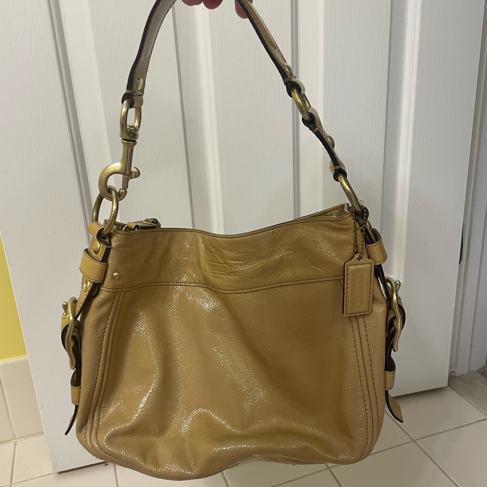 Rare Vintage Coach Tan Leather Shoulder Bag